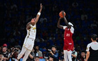 北京三分失準(zhǔn)，廣廈三分更勝一籌。勝負(fù)手，28中4，14.3%命中率。廣廈12中。